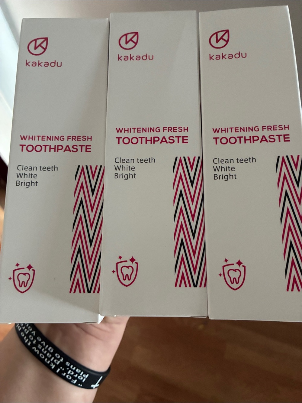 3 pack Kakadu Whitening Fresh Toothpaste - White & Pink Packaging